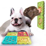 DYDZ 4Pcs Dog LickiMat Set, 2pcs Dog Slow Feeder and 2 pcs Lick Placemat Pad Combo with Suction Cup by DYDZ