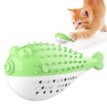 Puffer cat toothbrush